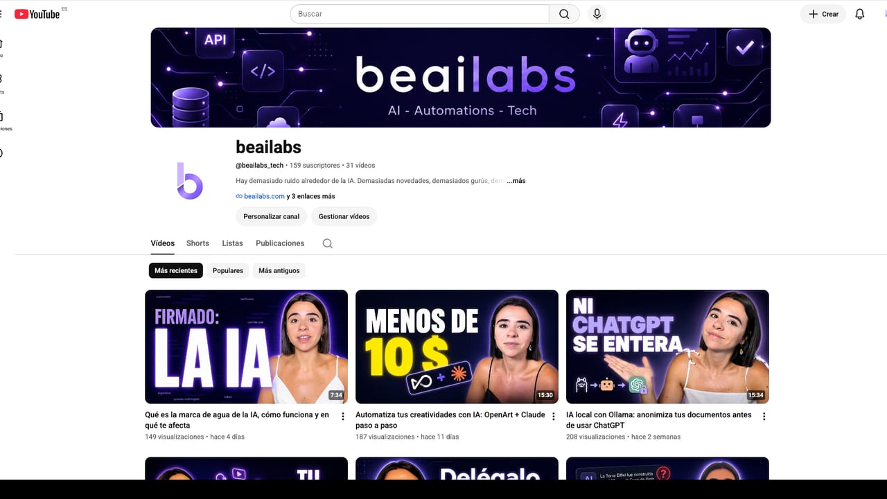 Canal de YouTube de beailabs