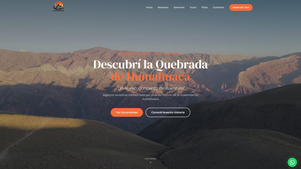 Portada de hornocaltravel.com sobre la Quebrada de Humahuaca, en Jujuy
